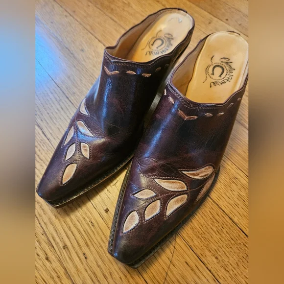 Charlie 1 Horse Leather Mules Size 7 - Picture 2 of 6